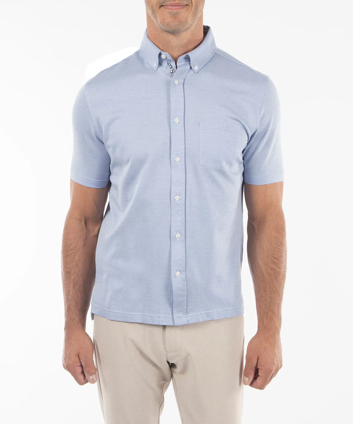 Signature Cotton Knit Short-Sleeve Cabana Sport Shirt