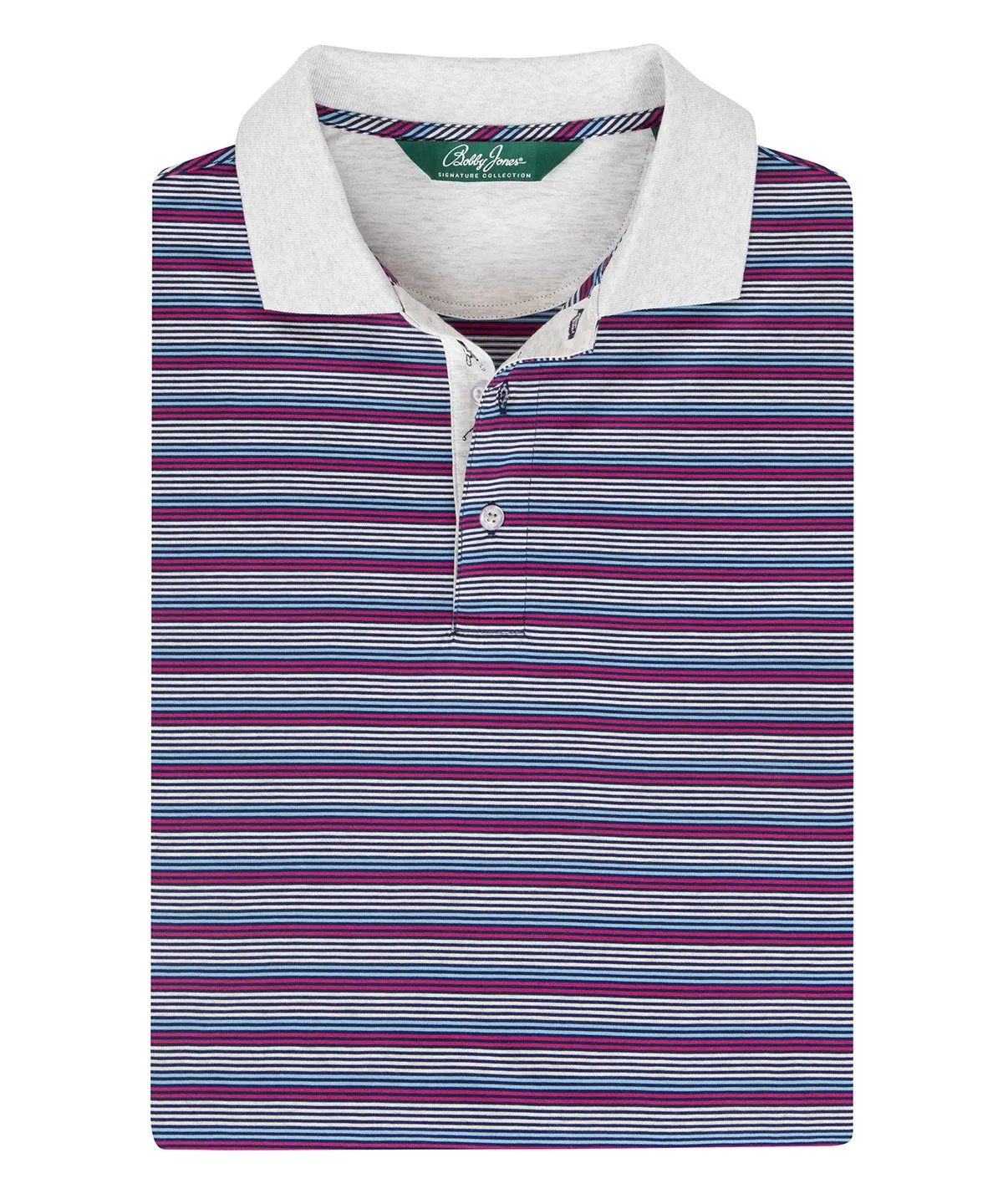 Signature Linwood Multi Stripe Mercerized Cotton Polo