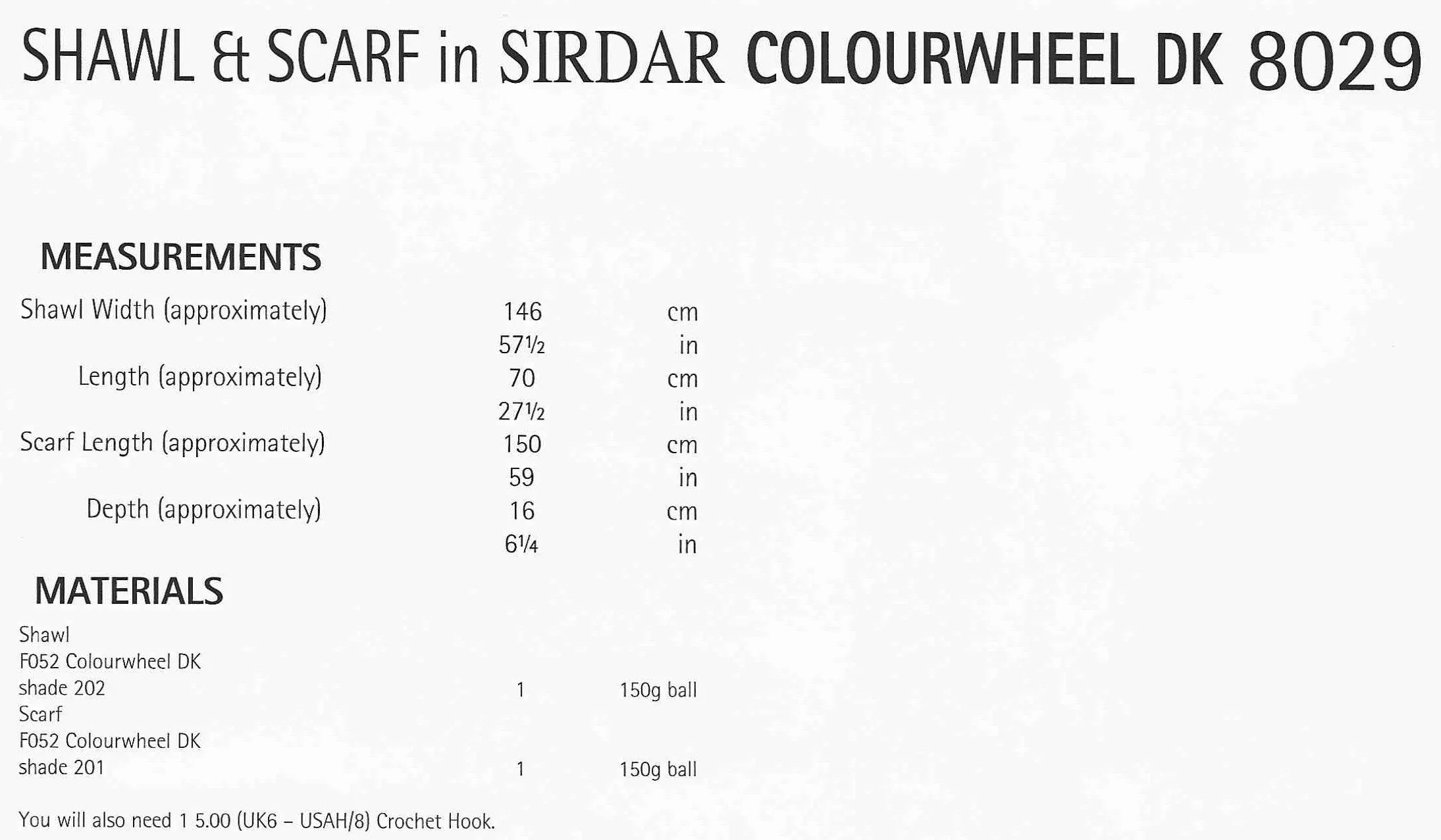 SIRDAR LEAFLET 8029