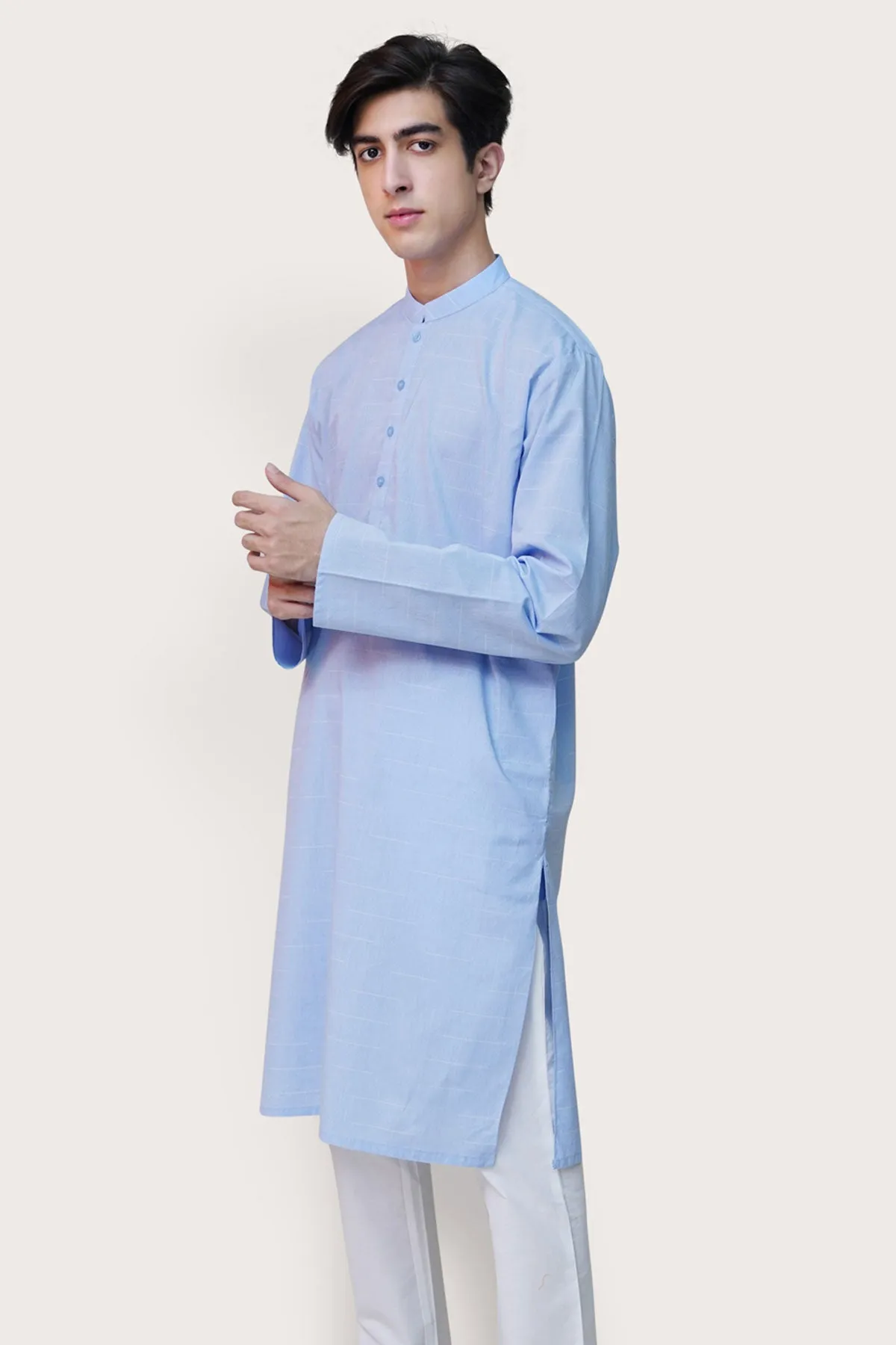 Sky Cotton Kurta