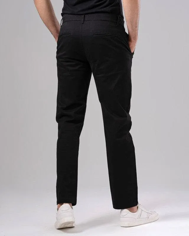 Slim Fit Chino Pants - BLACK