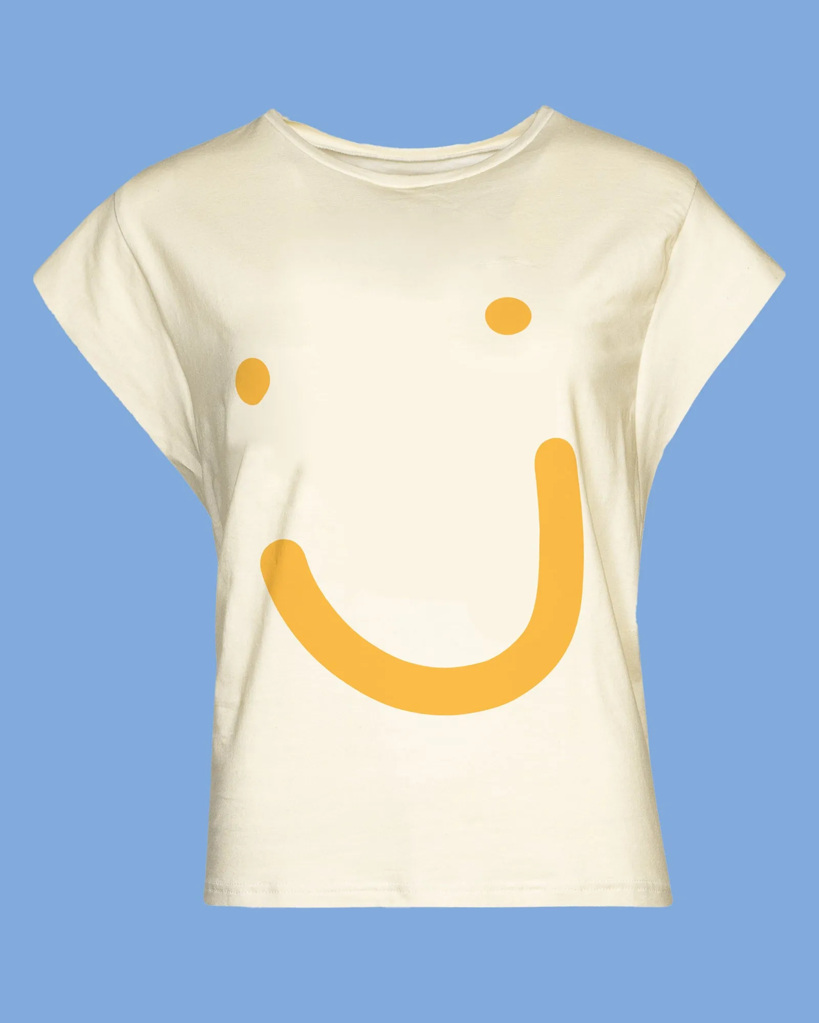 Smile Tee - Orange & Wheat