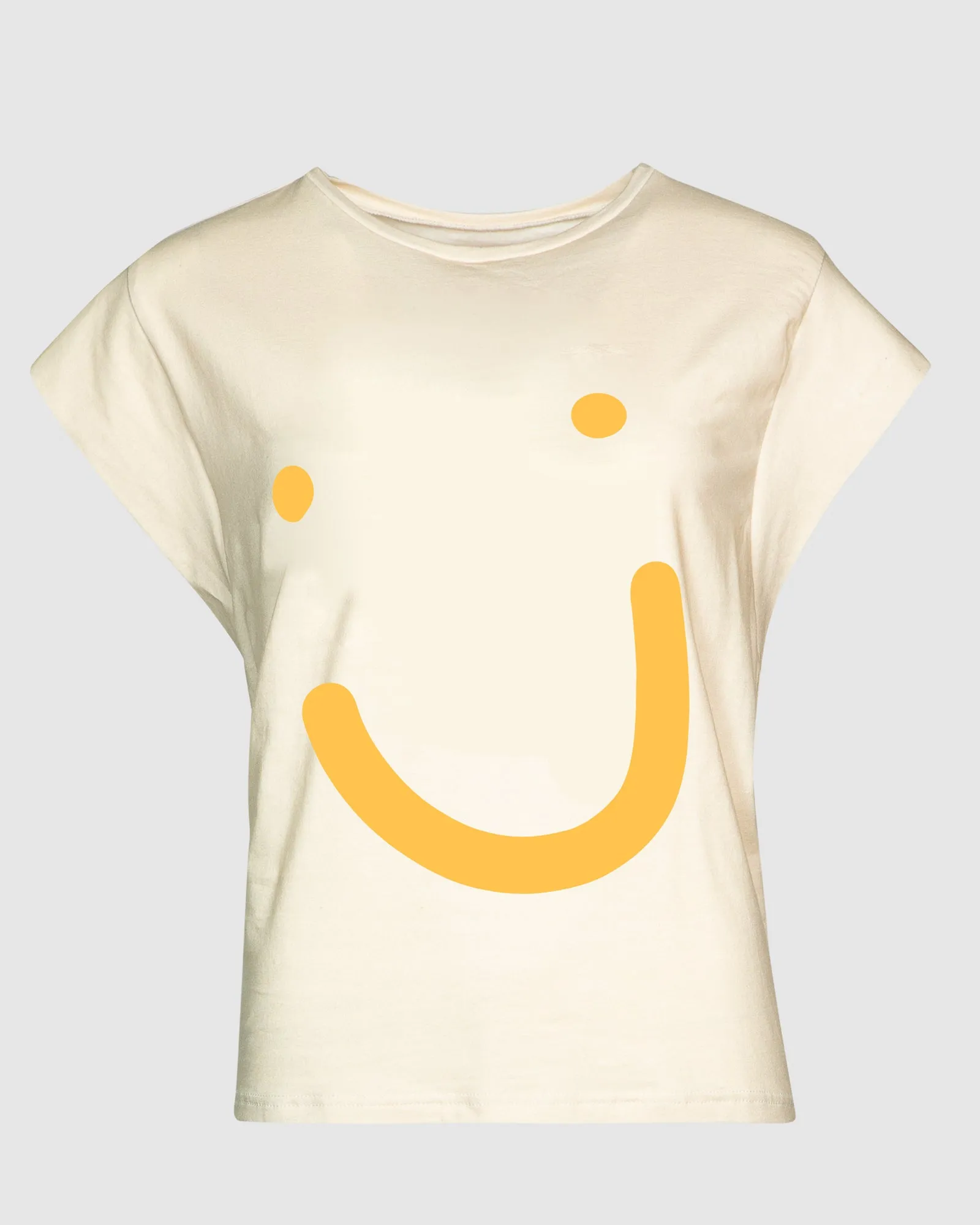 Smile Tee - Orange & Wheat