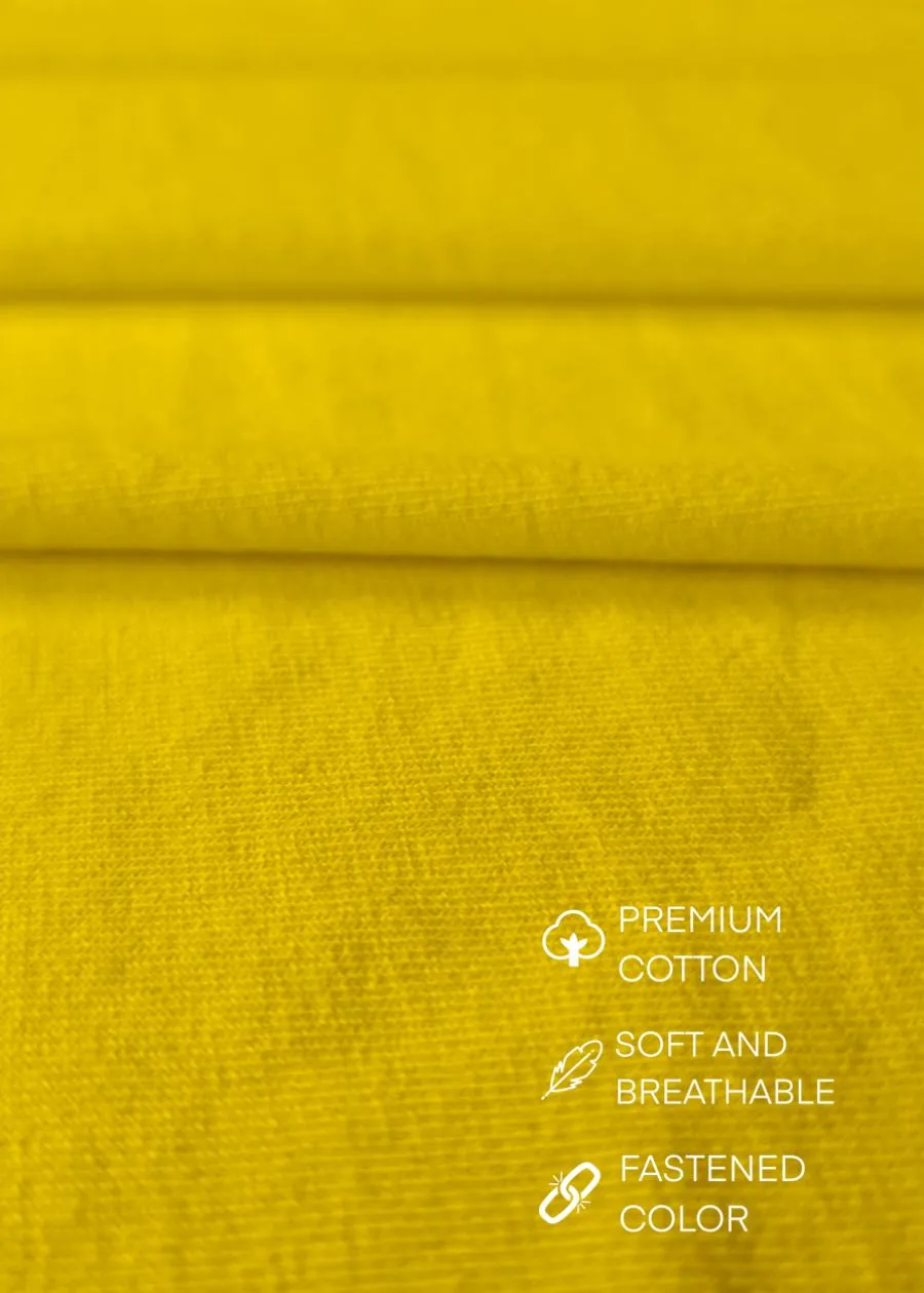 Solid Men Full Sleeve T-Shirt - Pineapple Yellow