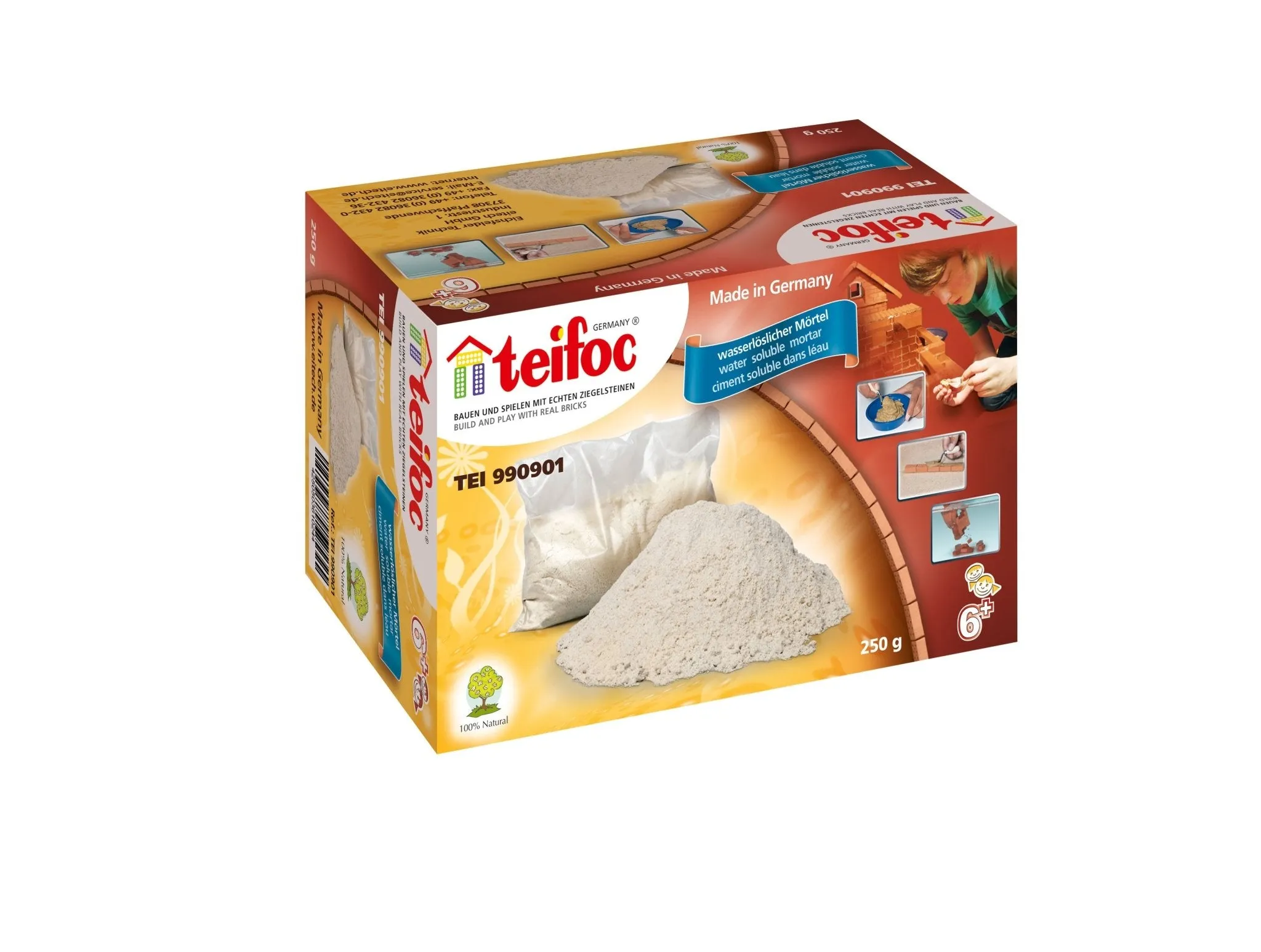 Teifoc Real Bricks Building Sets - Cement (250g)