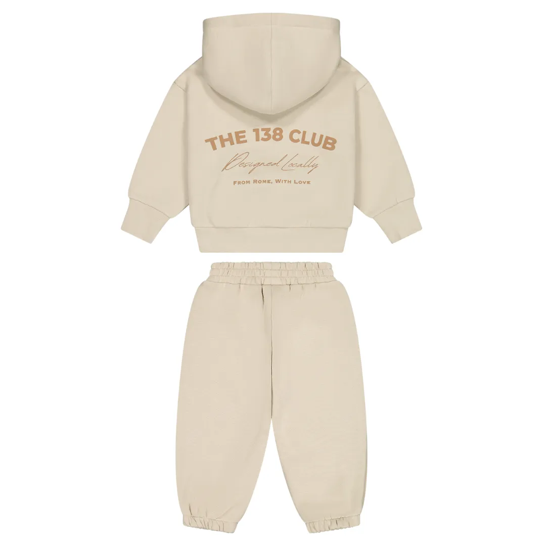 THE 138 CLUB KIDS TRACKSUIT SET - BONE