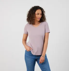 Threshold V-Neck T-Shirt Standard Fit - Misty Mauve