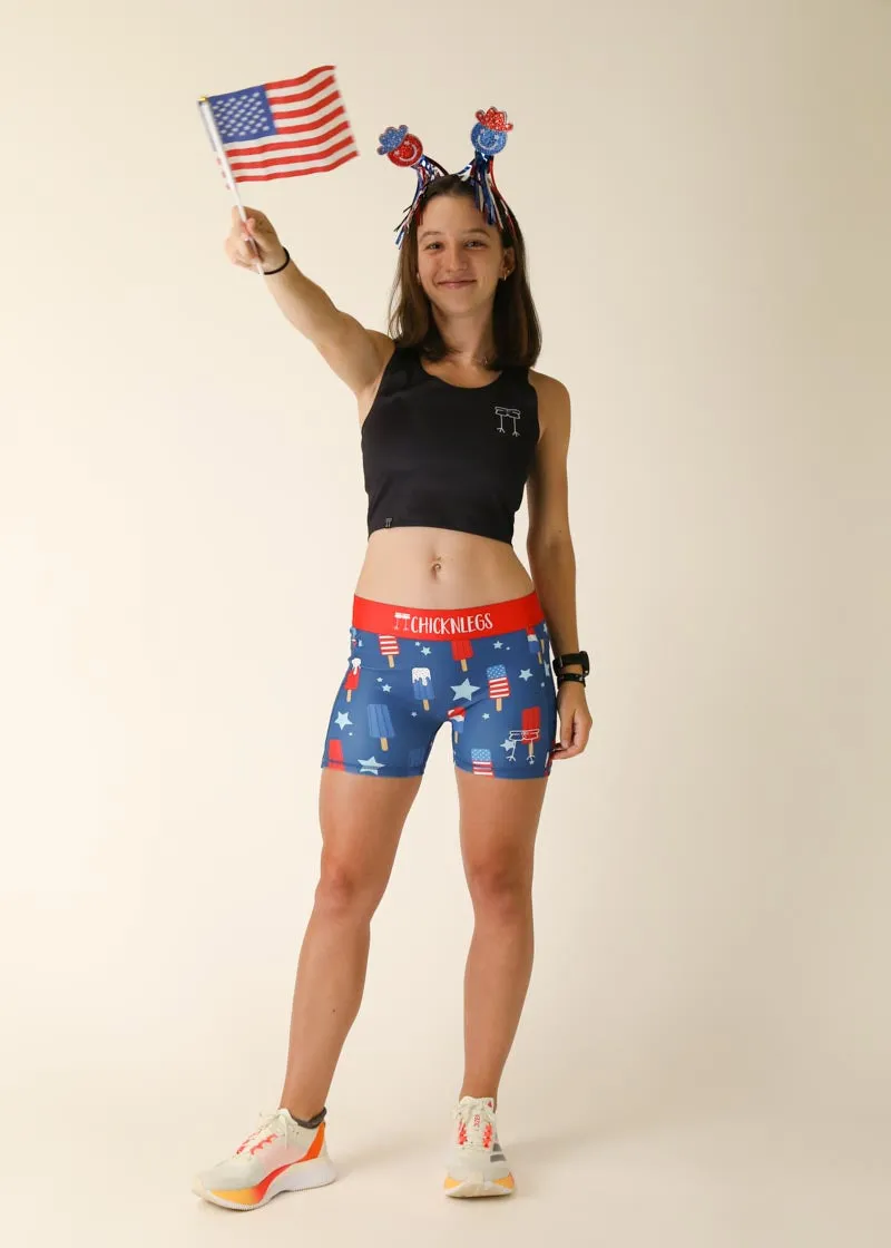 Women's USA Popsicles 3" Compression Shorts