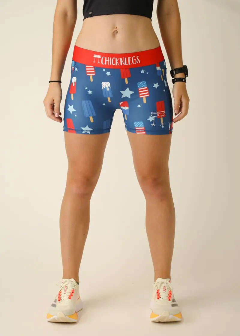 Women's USA Popsicles 3" Compression Shorts